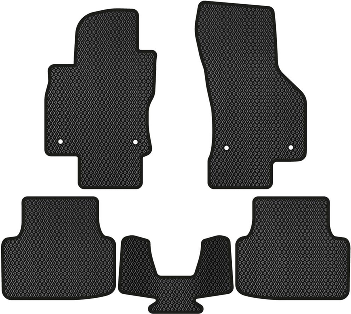 Акція на EVA килимки EVAtech в салон авто для Skoda Octavia A7 AT 2013-2020 3 покоління Liftback EU 5 шт Black від Rozetka