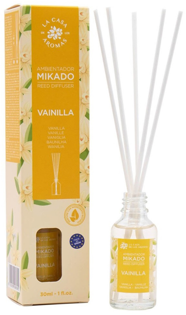 Patyczki zapachowe La Casa de los Aromas Mikado Vanilia 30 ml (8428390060305) - obraz 1