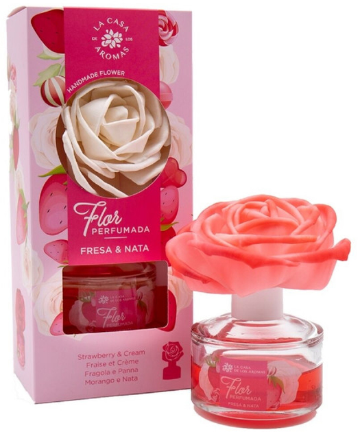 Dyfuzor zapachowy La Casa de los Aromas Flor Perfumada Truskawki i Śmietana 65 ml (8428390059507) - obraz 1