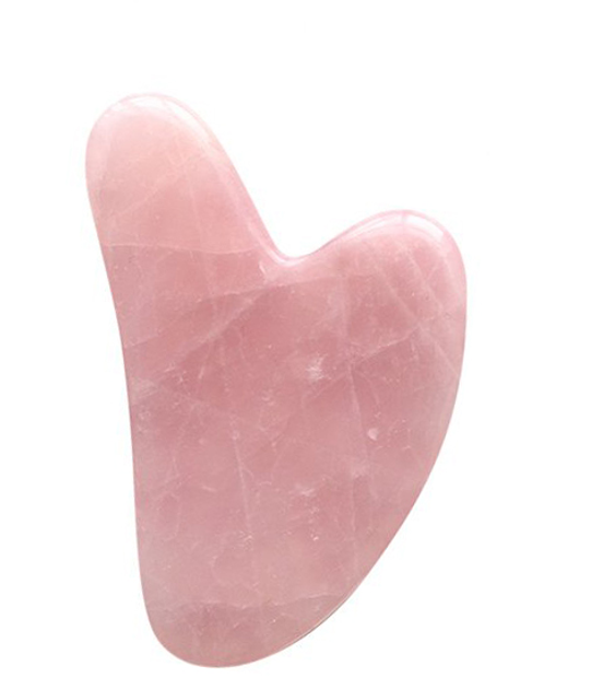 Kamień Fluff Gua Sha Stone do masażu twarzy różowy kwarc (5902539714678) - obraz 1
