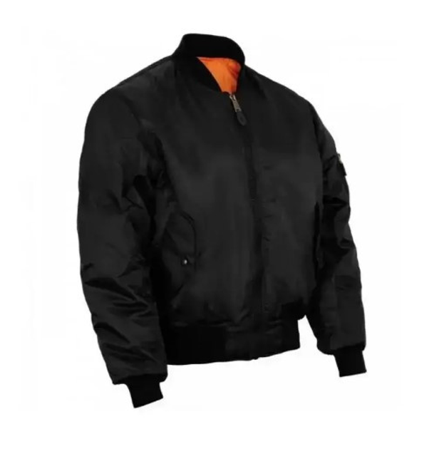 Тактична куртка Mil-tec MA1 Flight Jacket (Bomber) Black 10402002-S - зображення 2