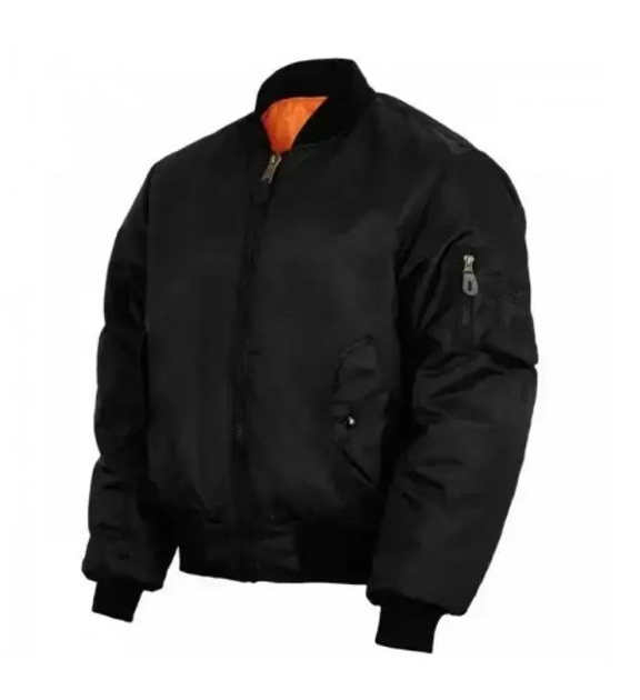 Тактична куртка Mil-tec MA1 Flight Jacket (Bomber) Black 10402002-3XL - зображення 1