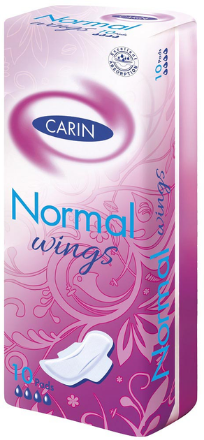 Podpaski higieniczne Carin Normal Wings 10 szt (8594004300690) - obraz 1
