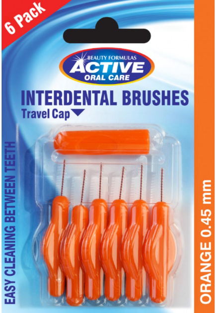 Czyściki do przestrzeni międzyzębowych Active Oral Care Interdental Brushes 0.45 mm 6 szt (5012251011341) - obraz 1