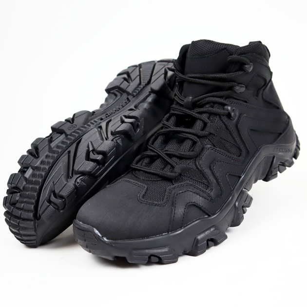 Ботинки кожаные OKSY TACTICAL Black демисезонные 41 размер - изображение 1
