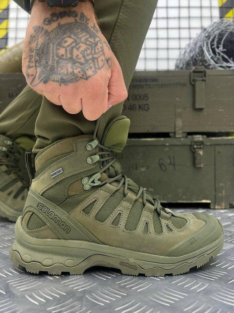 Берцы тактические Salomon Quest 4D GTX Forces 2 олива 42 - изображение 1