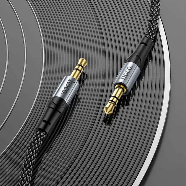 Кабель HOCO AUX Fresh audio Cable UPA26 1m black - Фото 6 Кабель HOCO AUX Fresh audio Cable UPA26 1m black - изображение 6