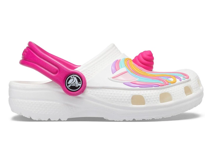 Крокси та сабо для дівчаток Classic I AM Unicorn White J2 (33-34) білі - Фото 1 Крокси та сабо для дівчаток Classic I AM Unicorn White J2 (33-34) білі - зображення 1