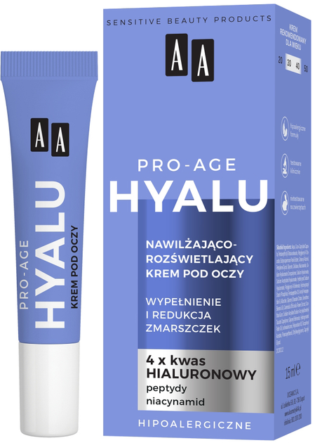 Krem pod oczy AA Cosmetics Hyalu Pro-Age nawilżająco-rozświetlający 15 ml (5900116083759) - obraz 1