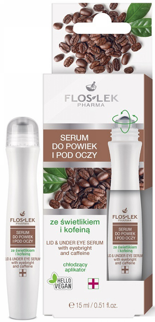 Serum do powiek i skóry wokół oczu Floslek ze świetlikiem i kofeiną 15 ml (5905043008226) - obraz 1