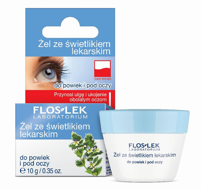 Гель для повік та шкіри навколо очей Floslek з очанками 10 г (5905043000053) - зображення 1