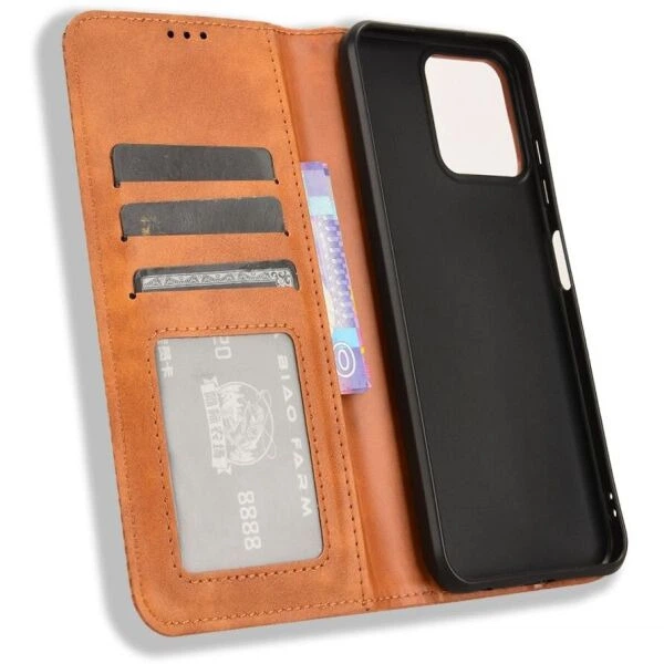 Чохол-книжка Deexe Retro Style для ZTE Blade V50 Design / Blade A73 - Brown - Фото 5 Чохол-книжка Deexe Retro Style для ZTE Blade V50 Design / Blade A73 - Brown - зображення 5