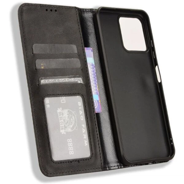 Чохол-книжка Deexe Retro Style для ZTE Blade V50 Design / Blade A73 - Black - зображення 5