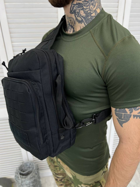 Сумка слінг тактична з лямкою Tactical Bag Black 30 л - зображення 2