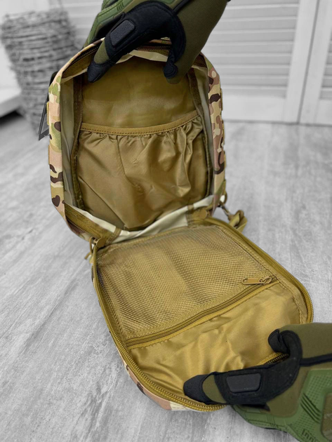 Сумка тактична з однією лямкою Tactical bag Multicam 30 л - изображение 2