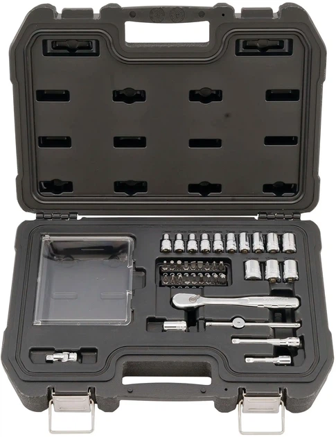 Набір головок та біт DeWalt з тріскачкою 1/4 37 елементів (DWMT19238-1) - Фото 3 Набір головок та біт DeWalt з тріскачкою 1/4 37 елементів (DWMT19238-1) - зображення 3