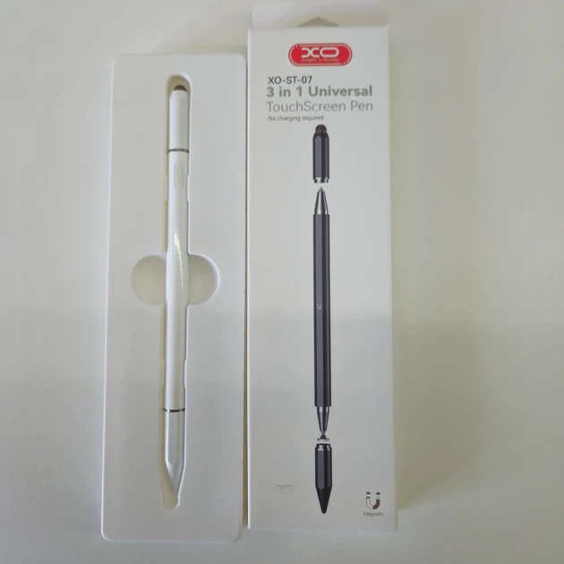 Стилус XO Pen ST-07 3in1 touch-sensitive для планшетів та смартфонів iOS/Android/Windows Білий - изображение 7