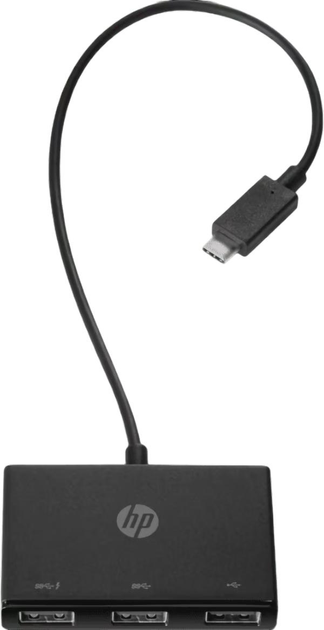 Adapter HP USB Type-C do USB Type-A Black (Z6A00AA) - obraz 1