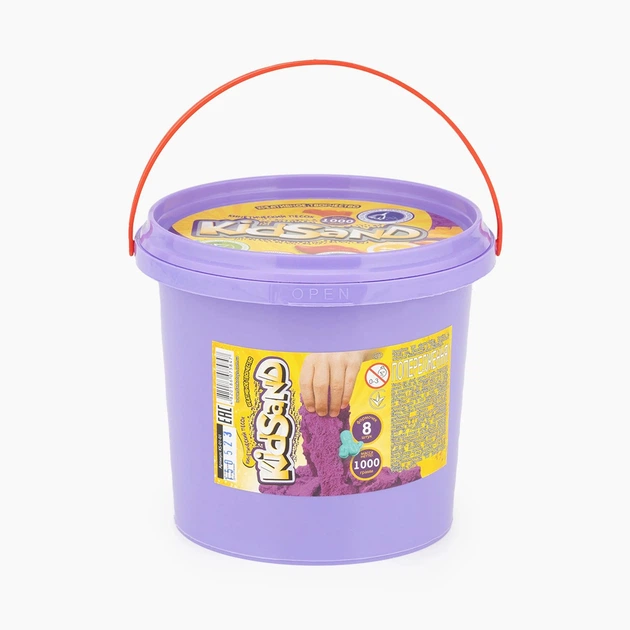 Кинетический песок Danko Toys KidSand 1000гр с пасочками фиолетовый (KS-01-01VL) - Фото 1 Кинетический песок Danko Toys KidSand 1000гр с пасочками фиолетовый (KS-01-01VL) - изображение 1