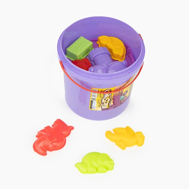 Кинетический песок Danko Toys KidSand 1000гр с пасочками фиолетовый (KS-01-01VL) - Фото 2 Кинетический песок Danko Toys KidSand 1000гр с пасочками фиолетовый (KS-01-01VL) - изображение 2