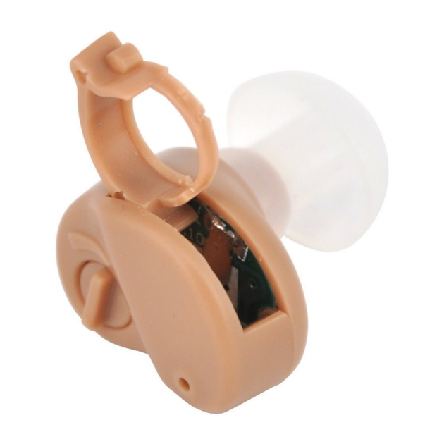 Слуховой аппарат Xingma 900A Внутриушной усилитель слуха в боксе для хранения 30dB Бежевый - изображение 1