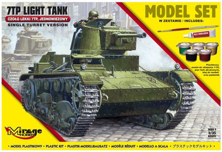 Збірна модель Mirage Light Tank 7TP Single-tower масштаб 1:35 (5901463835923) - зображення 2