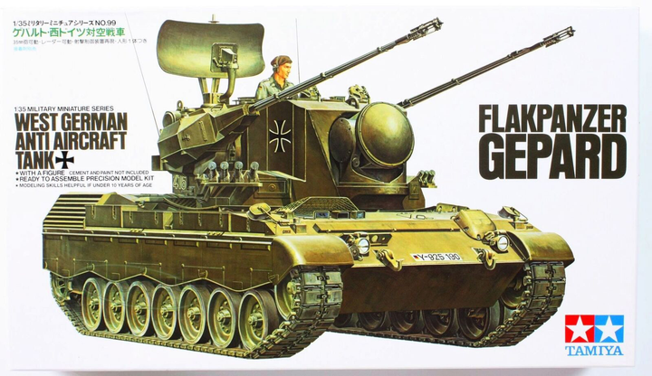 Збірна модель Tamiya Flakpanzer Gepard West German Anti Aircraft Tank масштаб 1:35 (4950344995516) - зображення 1