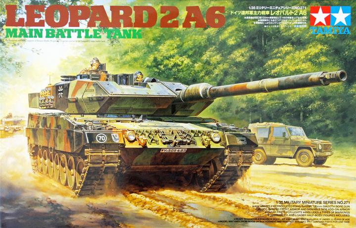 Model do składania Tamiya Leopard 2A6 Main Battle Tank skala 1:35 (4950344995844) - obraz 1