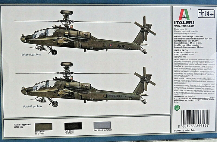 Збірна модель Italeri Apache Longbow AH-64D масштаб 1:72 (8001283800808) - зображення 3