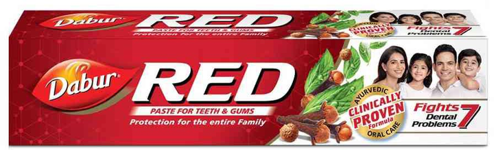 Зубна паста Dabur Red Toothpaste трав'яна 200 г (8901207027321) - зображення 1