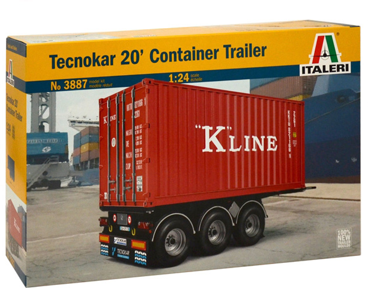 Model do składania Italeri Tecnokar 20 Container Trailer skala 1:24 (8001283038874) - obraz 1
