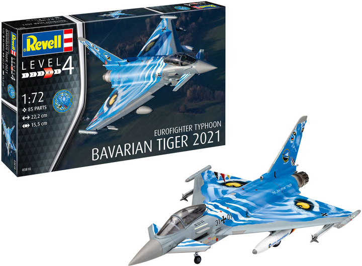 Model do składania Revell Eurofighter Typhoon Bavarian Tiger skala 1:72 (4009803003818) - obraz 1