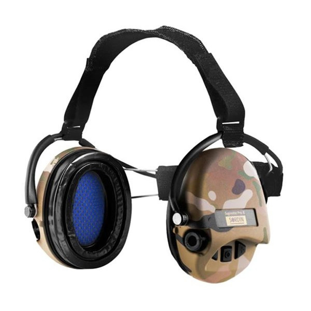 Тактические активные наушники Sordin Supreme Pro-X Neckband Multicam 76302-X-06-S с задним держателем под шлем - изображение 1