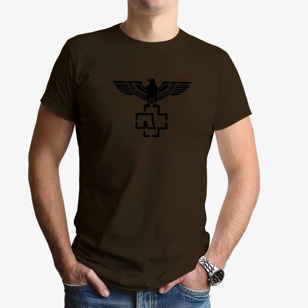 Футболка чоловіча JHK "Rammstein" M Коричневий (MD-25-4141-19-25) - Фото 1 Футболка чоловіча JHK "Rammstein" M Коричневий (MD-25-4141-19-25) - зображення 1