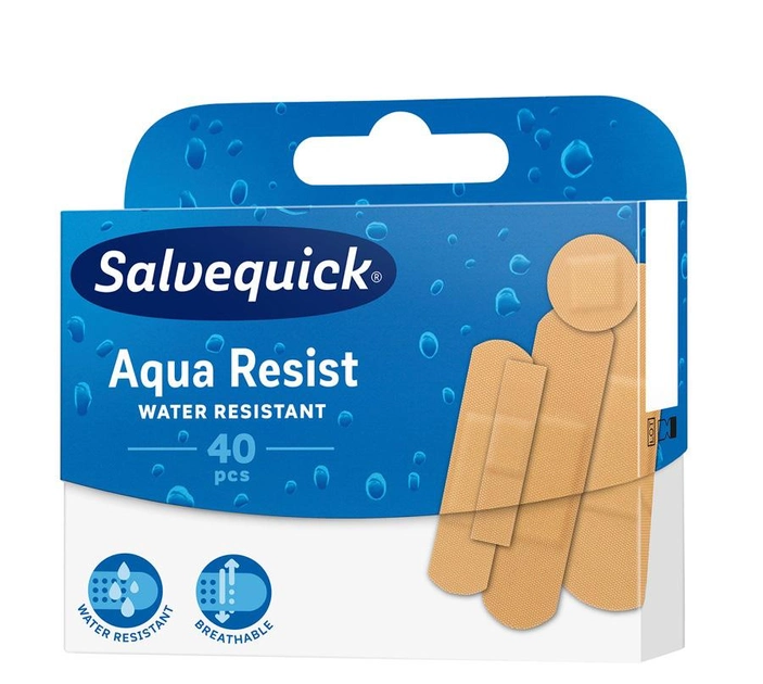 Plastry Salvequick Aqua Resist wodoodporne 40 szt (7310616071503) - obraz 1