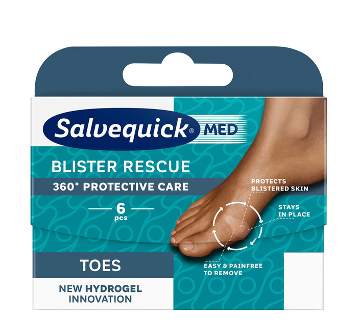 Plastry Salvequick Blister Rescue hydrożelowe na pęcherze na palcach 6 szt (7310610020491) - obraz 1