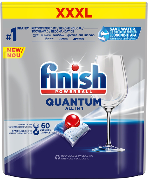 Kapsułki do zmywarki FINISH Quantum All in 1 Fresh 60 szt (5908252004881) - obraz 1