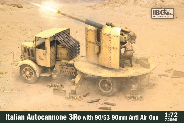 Model do składania IBG Italian Autocannone 3Ro with 90/53 90 mm Anti Air Gun skala 1:72 (5907747901957) - obraz 1