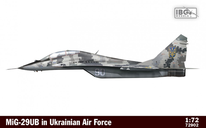 Збірна модель IBG Mig 29UB in Ukrainian Air Force масштаб 1:72 (5907747902190) - зображення 1