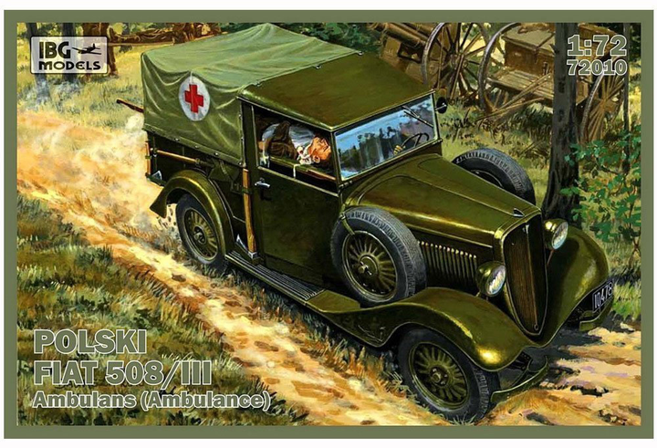 Model do składania IBG Polski Fiat 508/III Ambulans skala 1:72 (5907747900103) - obraz 1
