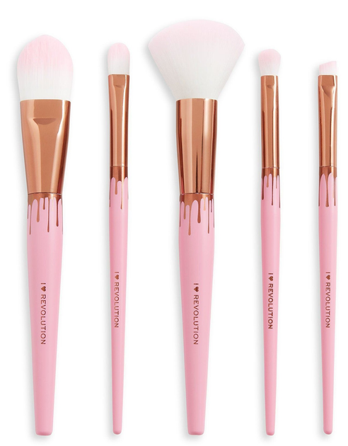 Набір пензлів для макіяжу Makeup Revolution Melt Me Chocolate Brush Set 5 шт (5057566157988) - зображення 1