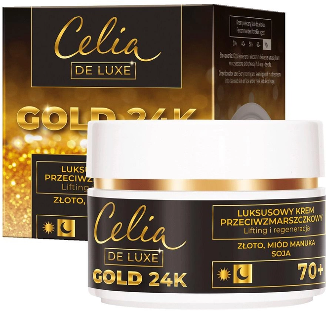 Krem do twarzy Celia De Luxe Gold 24K 70+ na noc 50 ml (5900525065476) - obraz 1
