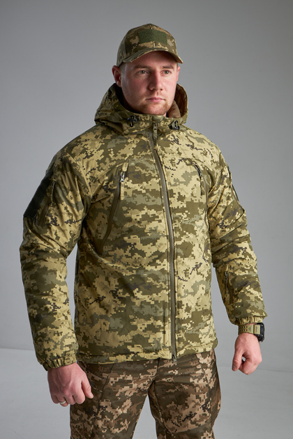Зимова тактична куртка Level 7 "Легкий Щит Піксель MM14" S - зображення 1