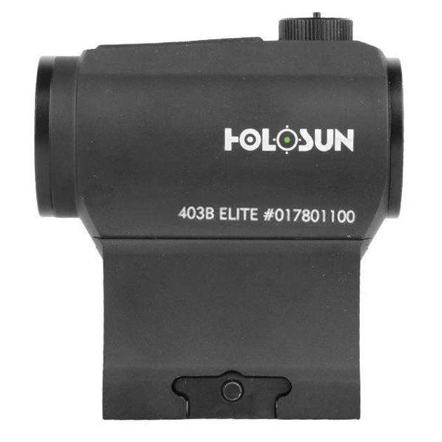 Коліматорний приціл Holosun HE403B-GR Elite Green Dot Sight з низьким кріпленням та високим кріпленням 1/3 - зображення 2