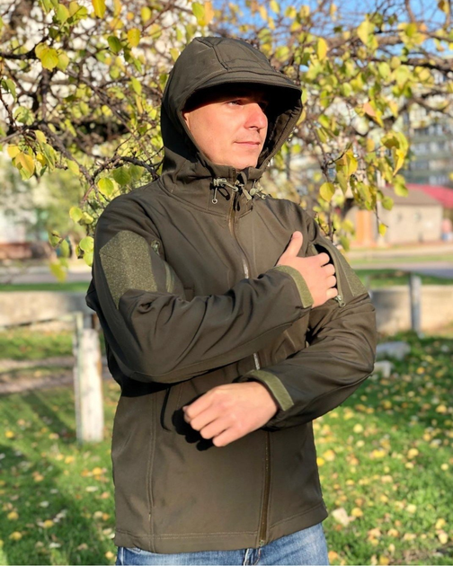 Куртка тактична Soft Shell водовідштовхуюча олива 56 - зображення 2