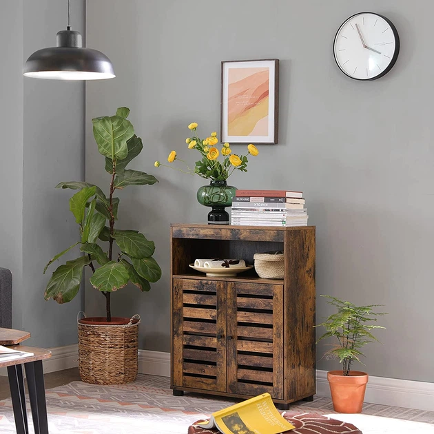 Комод у вітальню Black Loft_Apartament 60 х 30 х 80 см коричневий чорний - зображення 3