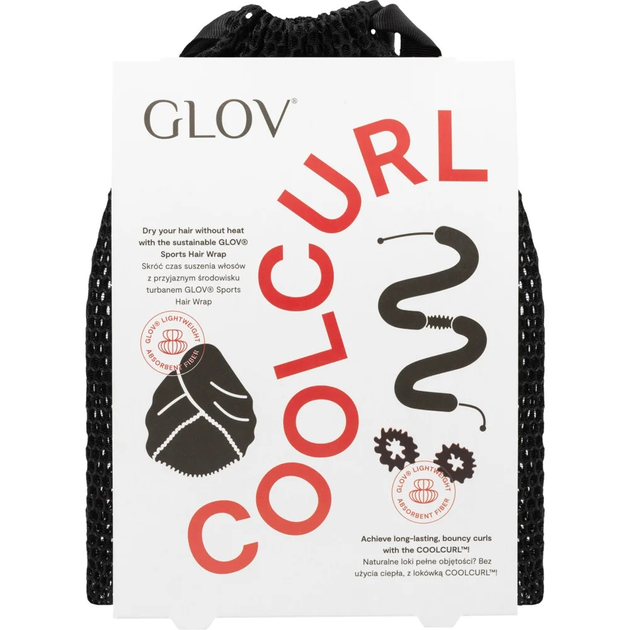 Zestaw lokówka do włosów Glov CoolCurl innowacyjna + turban do włosów (5907440743526) - obraz 1