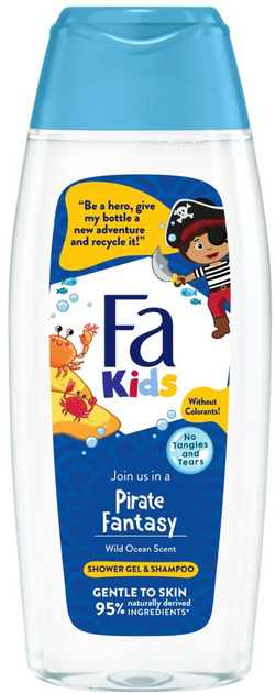 Żel pod prysznic i szampon Fa Magic Oil Blue Lotus kids pirate fantasy o zapachu dzikiego oceanu 400 ml (9000101686265) - obraz 1