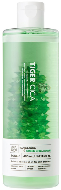 Тонік для обличчя It's Skin Tiger Cica Green Green Chill Down Toner 400 мл (8809663572792) - зображення 1