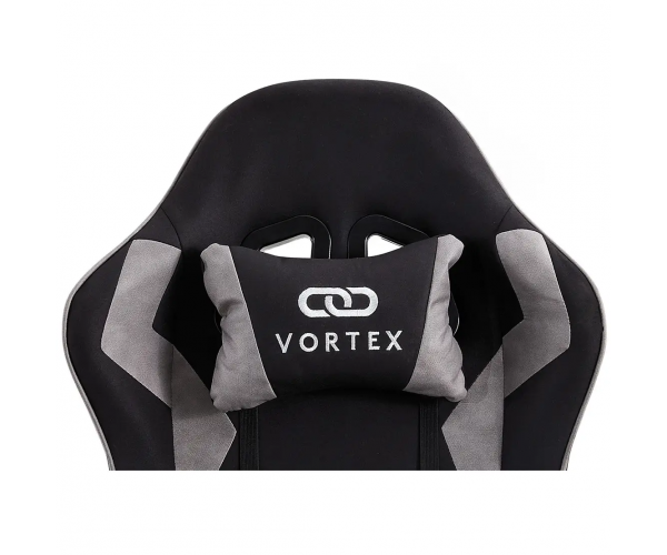 Ігрове крісло обшите тканиною для геймерів та роботи Extreme VR чорний з темно-сірим - зображення 3